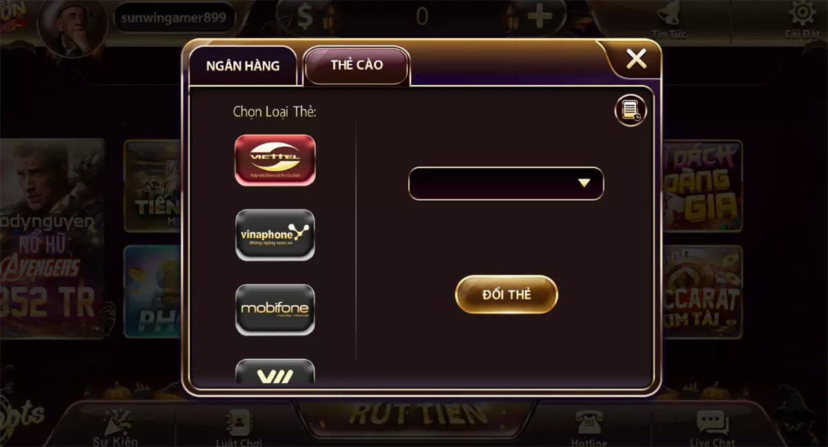 Cổng game hỗ trợ những phương thức rút tiền nào?